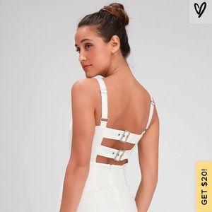 JOYFUL JUNIPER CREAM OPEN BACK MIDI DRESS